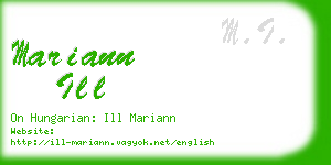 mariann ill business card